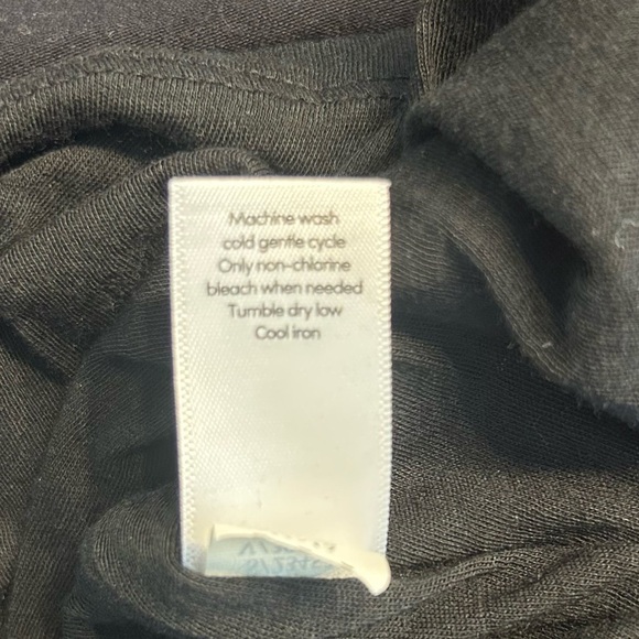 Athleta Carefree Tee Dress with Ruching in Black and White Stripes, Size Large - Picture 9 of 9